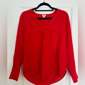 J. Crew Red Blouse